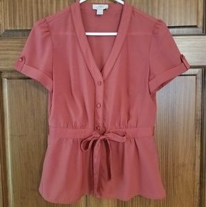 Loft Coral Blouse